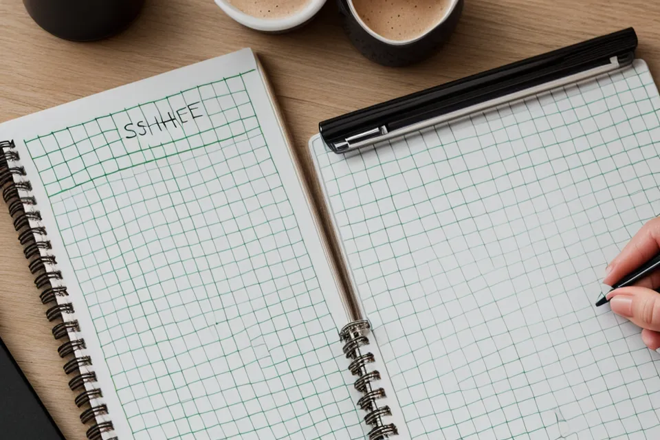 A handwritten log for tracking blood sugar readings and exercise types