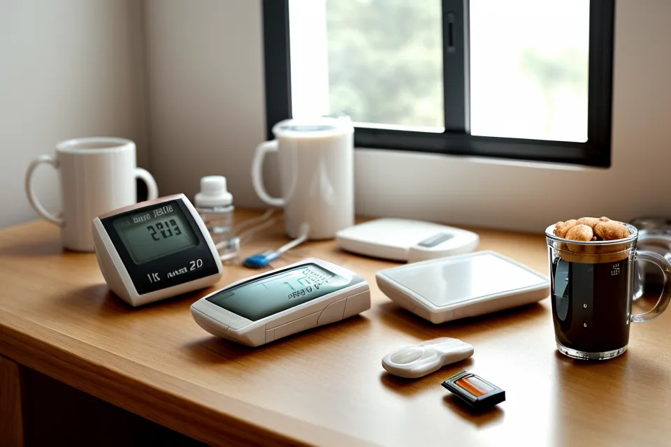 Measuring a liquid Sugar Defender dropper dose during a blood sugar supplement comparison