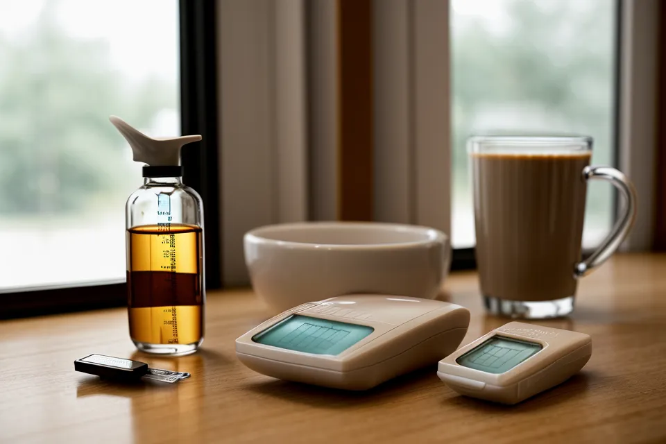 Natural blood sugar management supplement testing setup comparing three formulas for a prediabetes journey