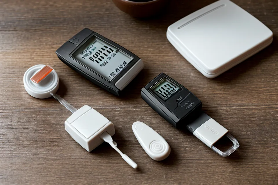 A glucose meter and sleep log side by side, tracking how sleep hygiene affects blood sugar tracking in a prediabetes lifestyle