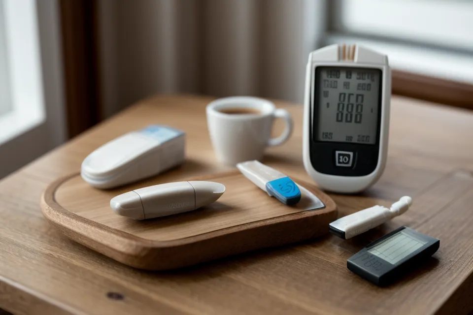Supplement testing washout period: fasting glucose tracking on a kitchen counter