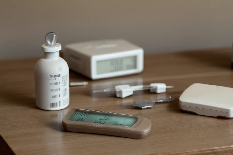 Close-up of a glucose meter showing a fasting glucose test result for prediabetes management