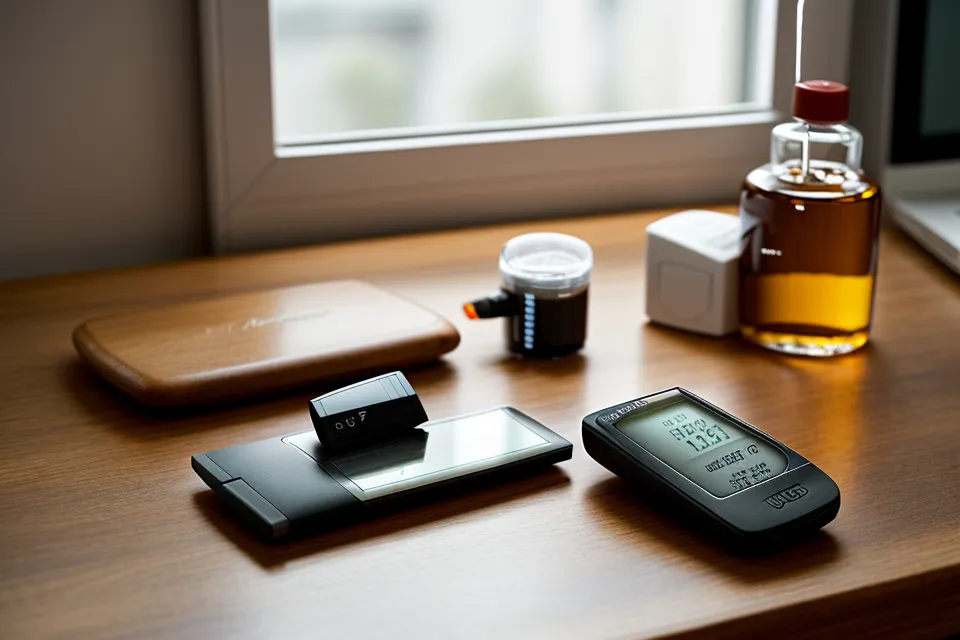 Liquid glucose supplement drops replacing a capsule organizer for prediabetes blood sugar testing